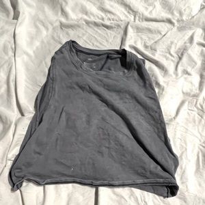 Aeri cropped loose-fit workout tank top